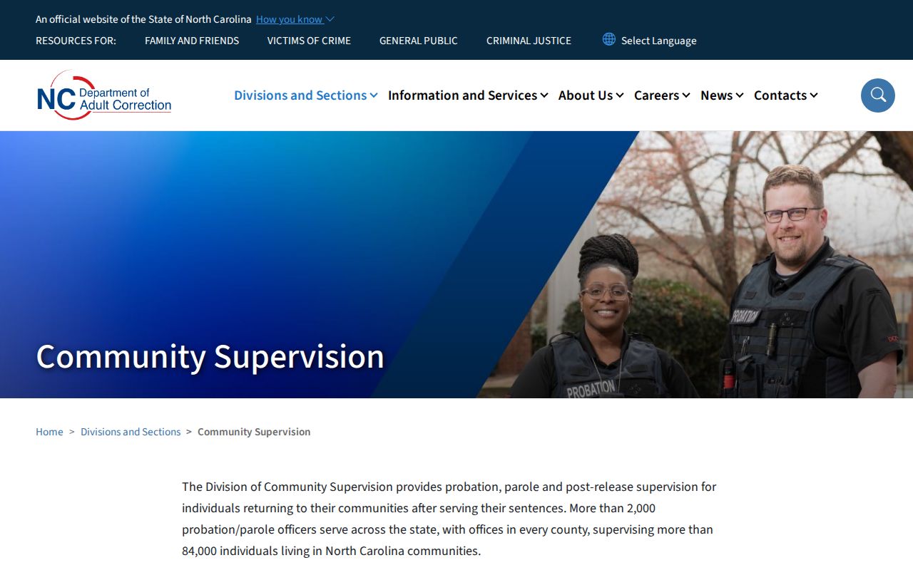 Pender County criminal records community supervision system