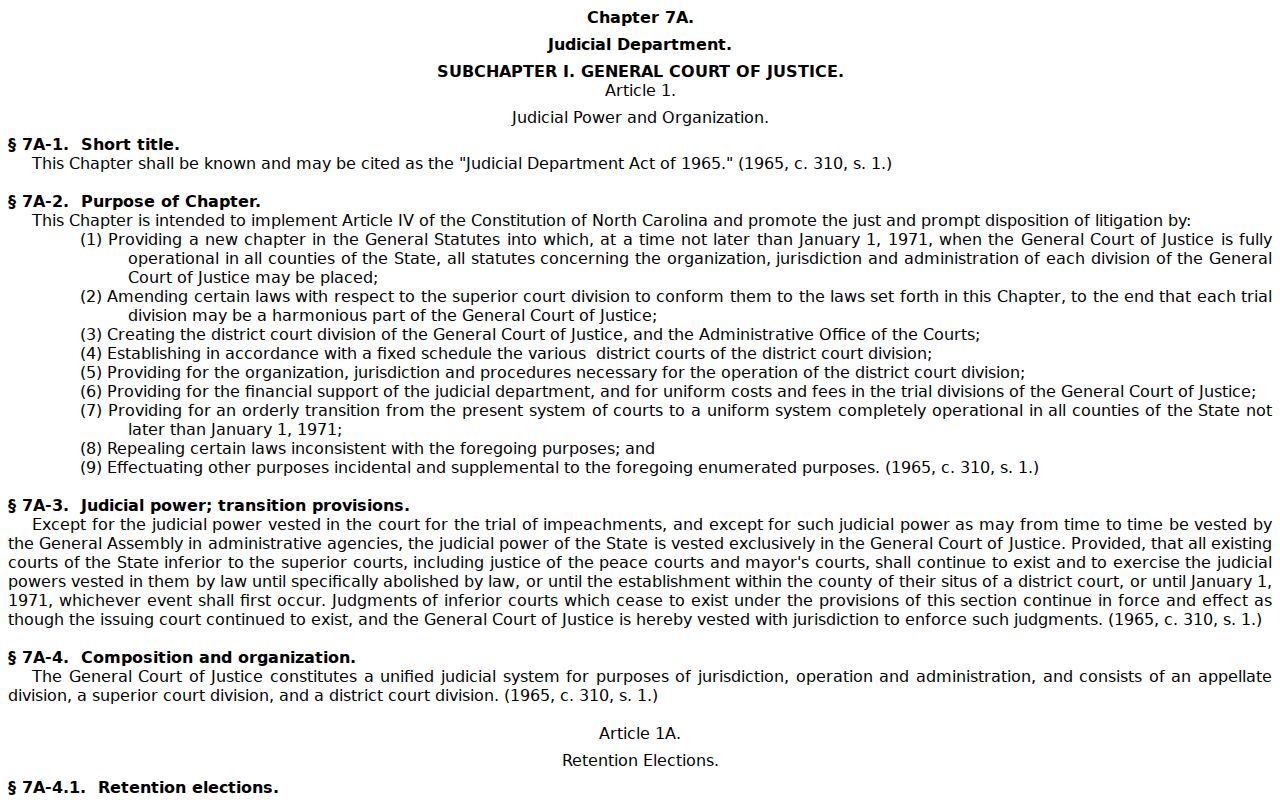 Pender County criminal records North Carolina court statutes