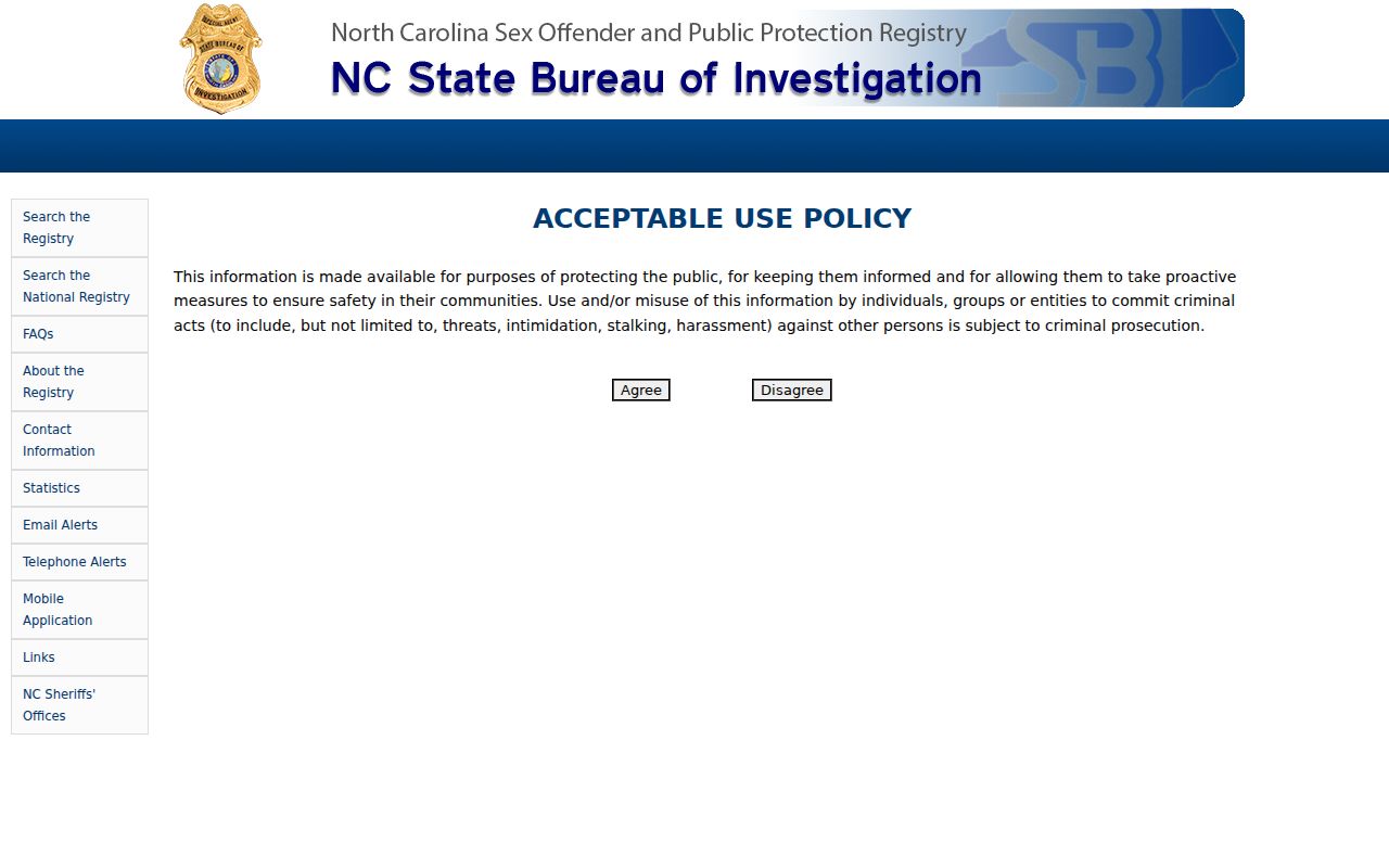 Pender County sex offender check on the North Carolina registry