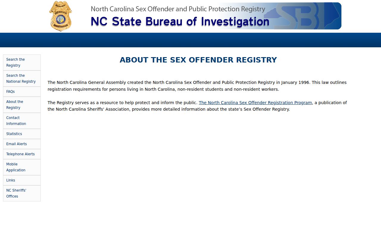 History and scope of Pender County sex offender registry checks