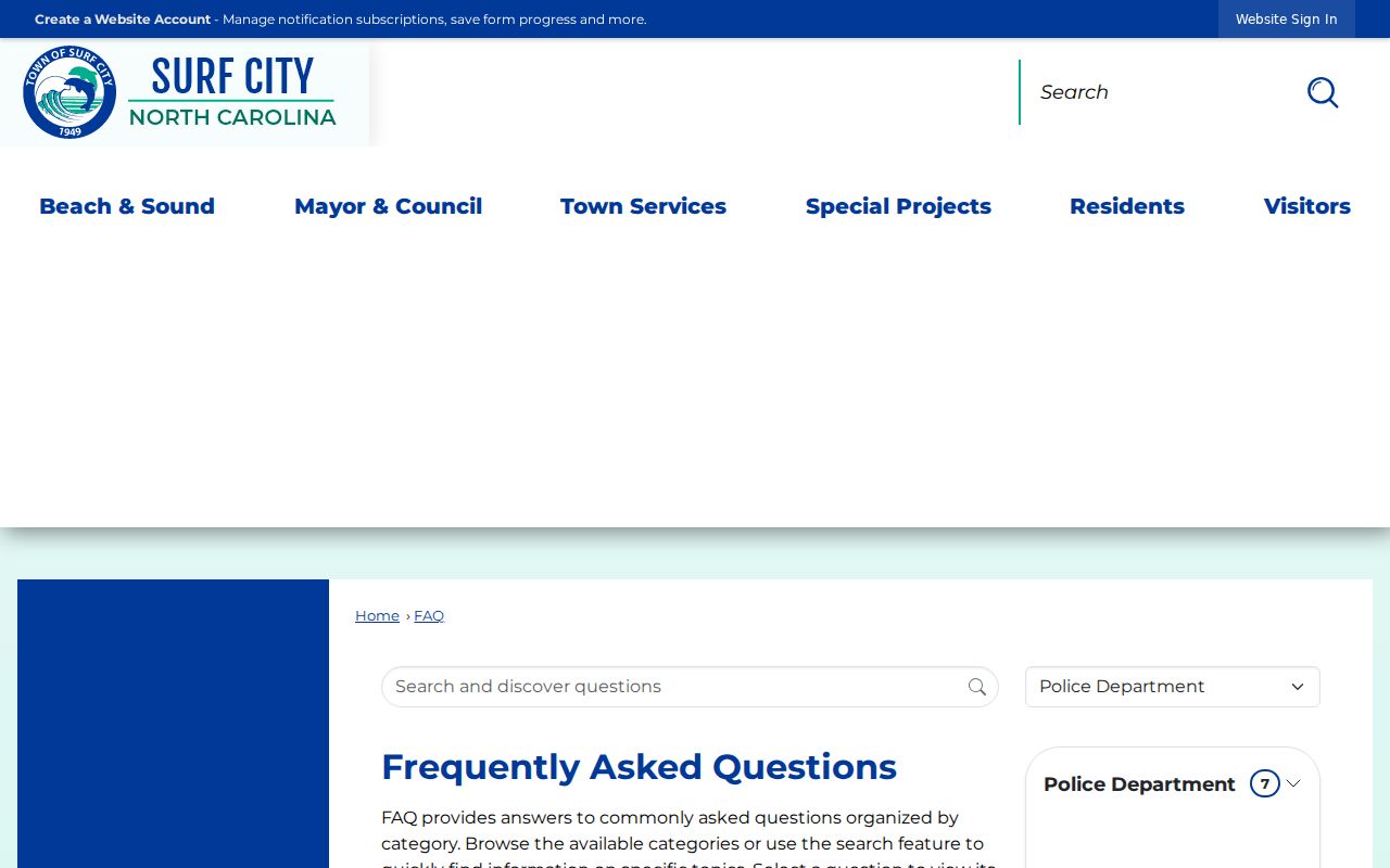Surf City criminal history police records and fingerprint FAQ